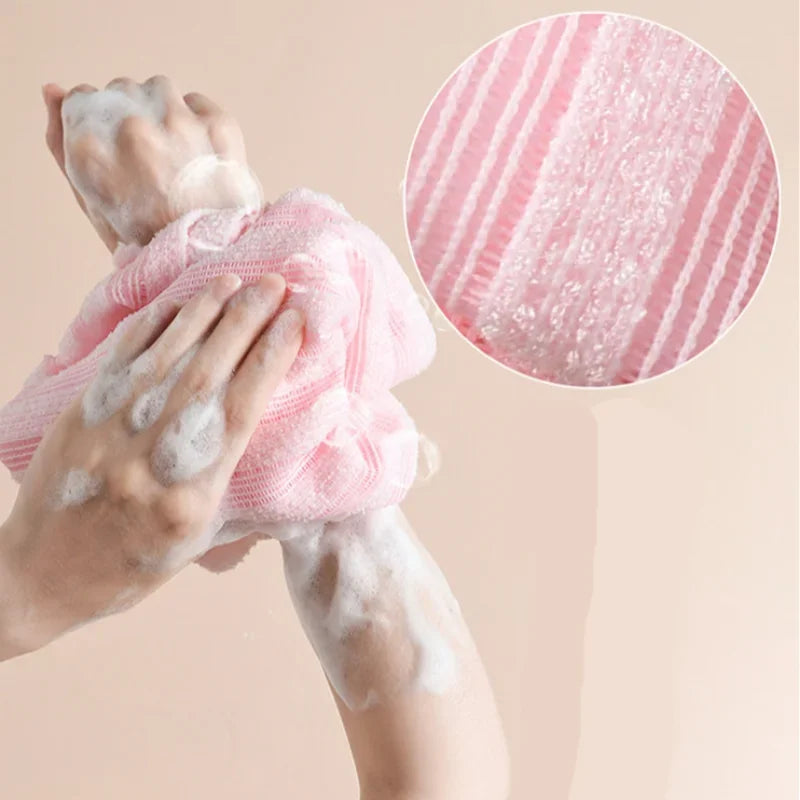Nylon Exfoliating Bath Washcloth Towel Brush for Body Shower