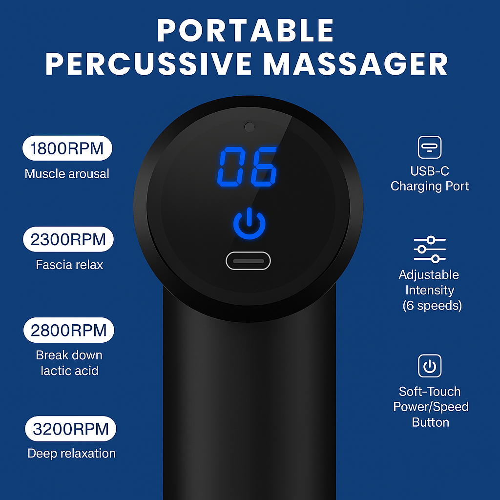 Mini & Portable Body Massager Handheld Percussion Massager