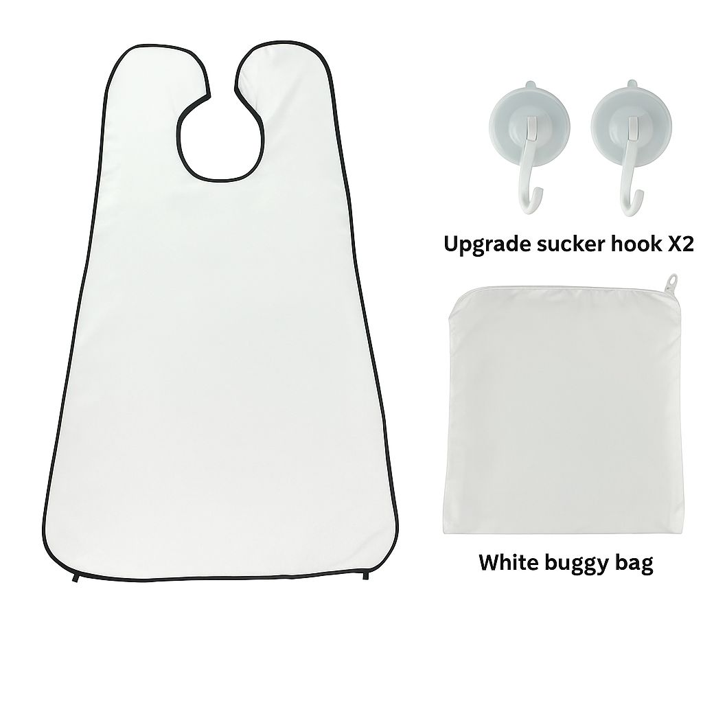 Shaving Beard Bib with Suction Cups for Grooming and Trimming