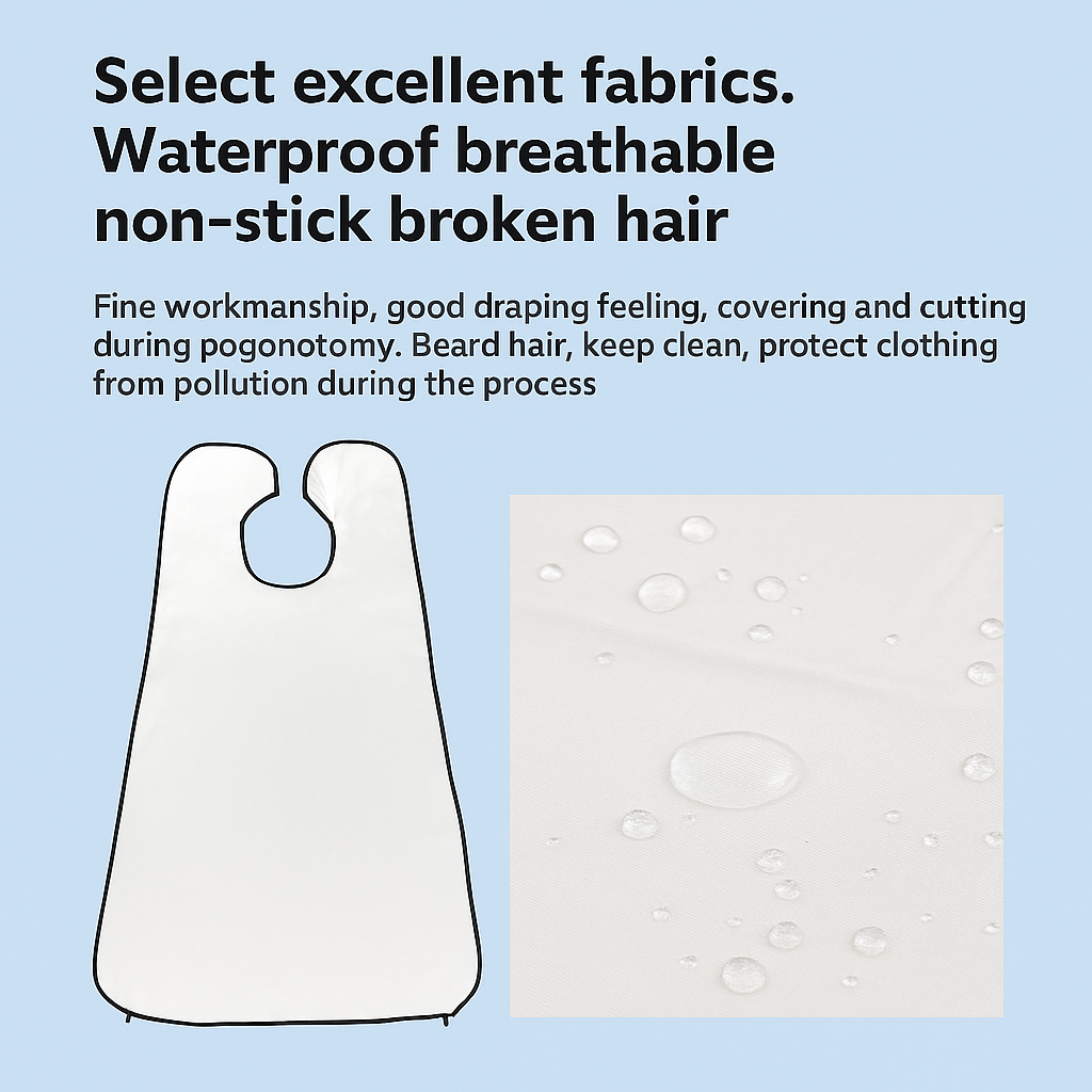 Shaving Beard Bib with Suction Cups for Grooming and Trimming