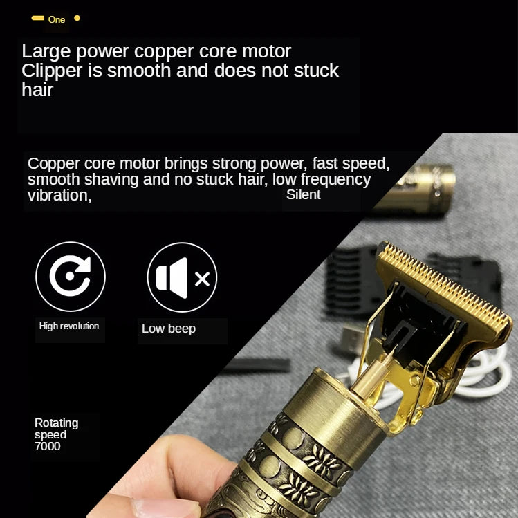 T9 Cordless Electric Hair Trimmer Shaver Barber Razor for Men
