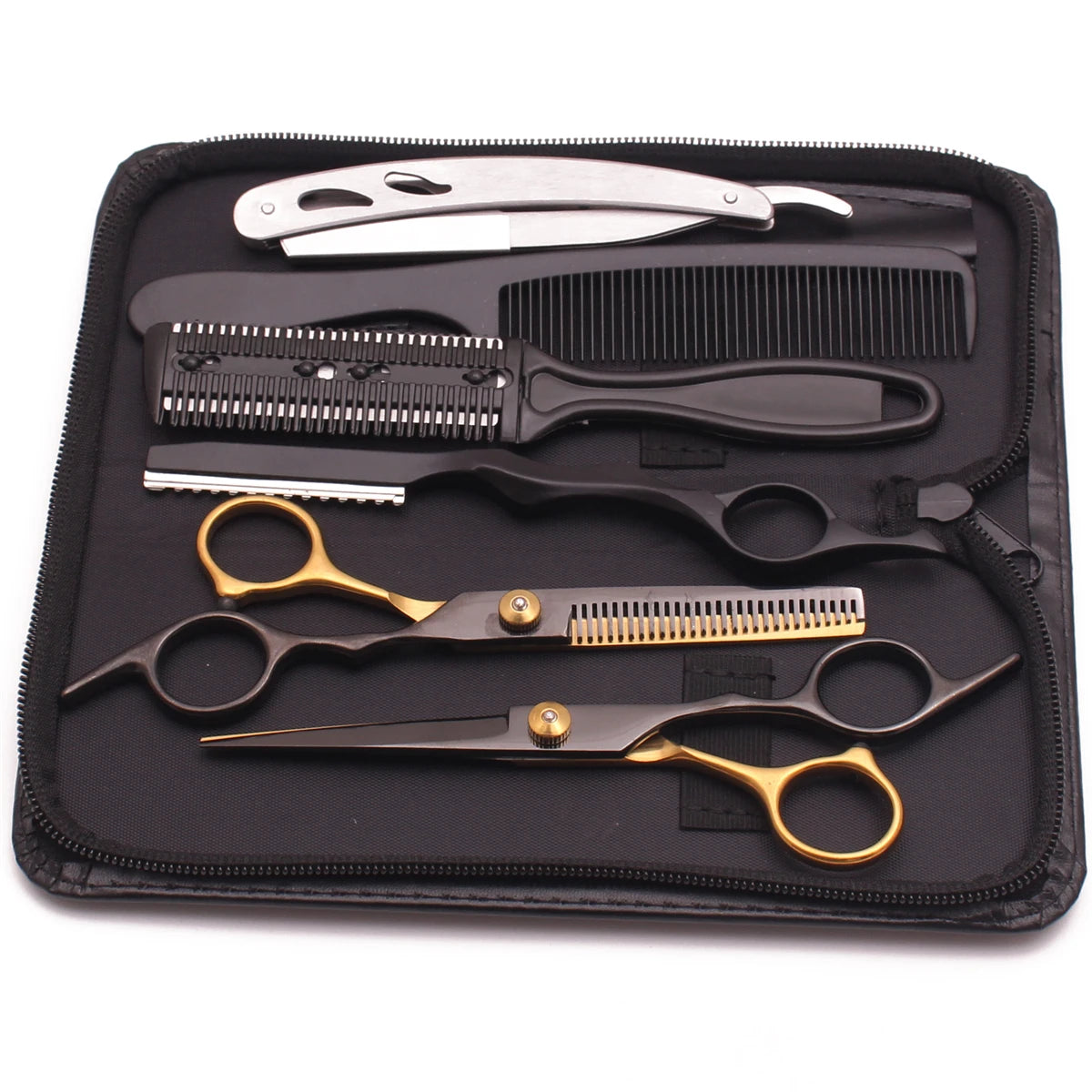 Stainless Hair Cutting Scissors & Set Styling Tool