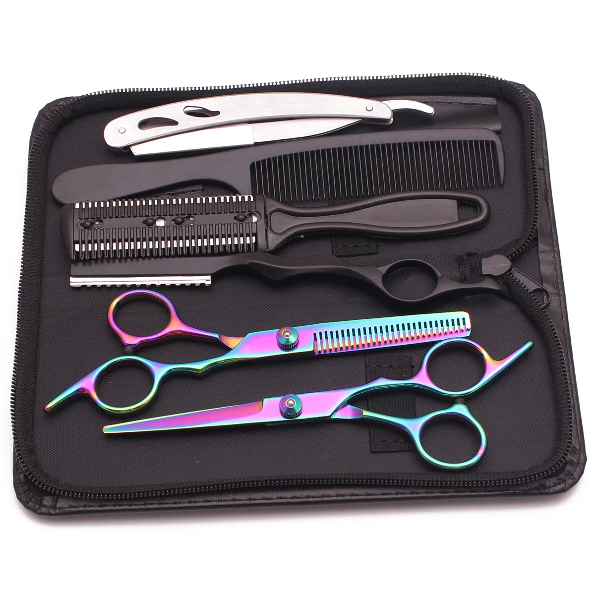 Stainless Hair Cutting Scissors & Set Styling Tool