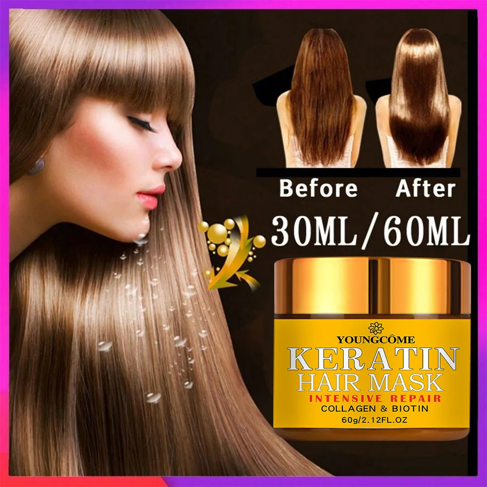 Biotin Collagen Keratin Hair Mask Treatment for Dry Damaged Hair