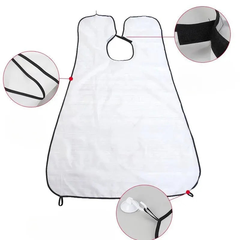 Shaving Beard Bib with Suction Cups for Grooming and Trimming