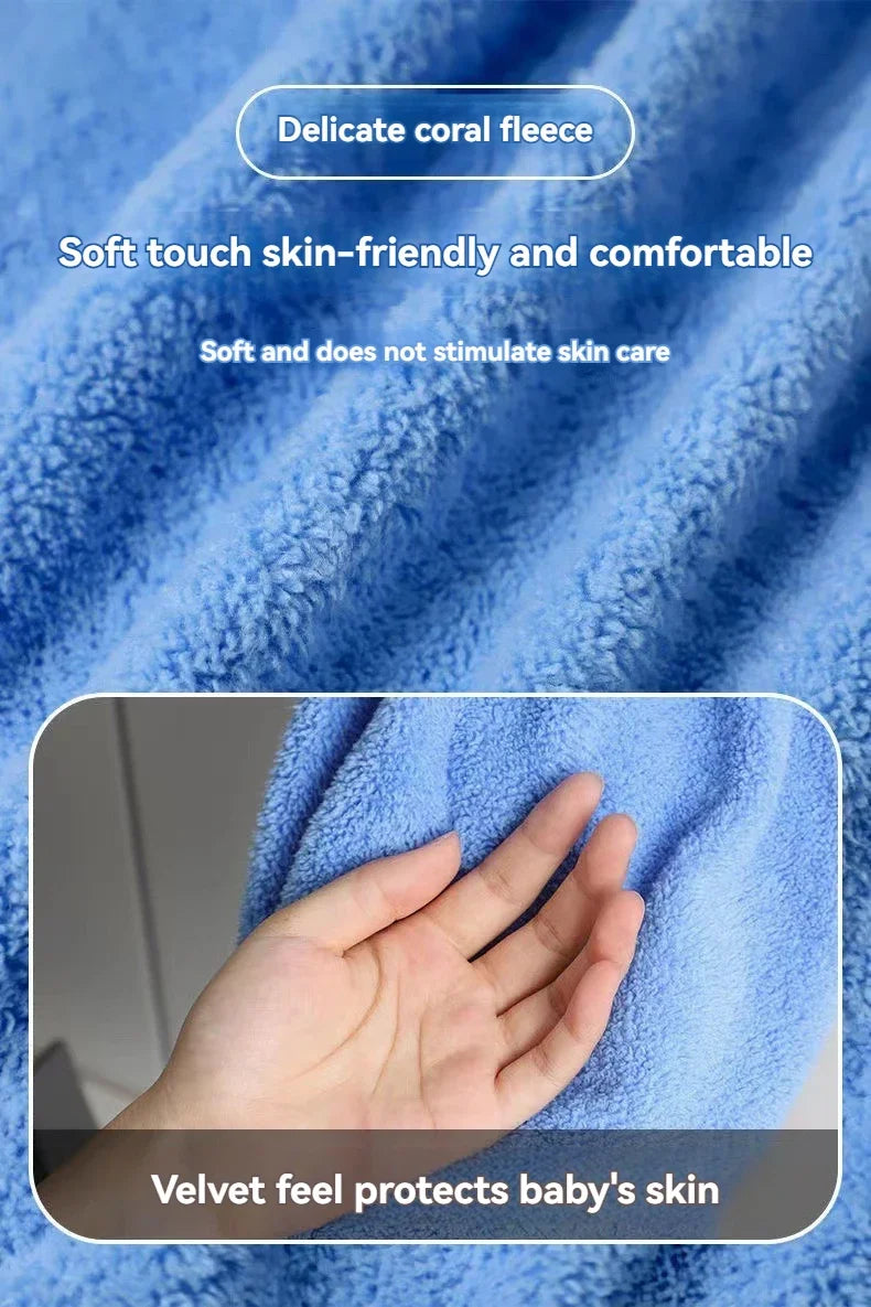 4PCS Coral Velvet Hand Towels Soft Absorbent Kitchen Bathroom Cloths