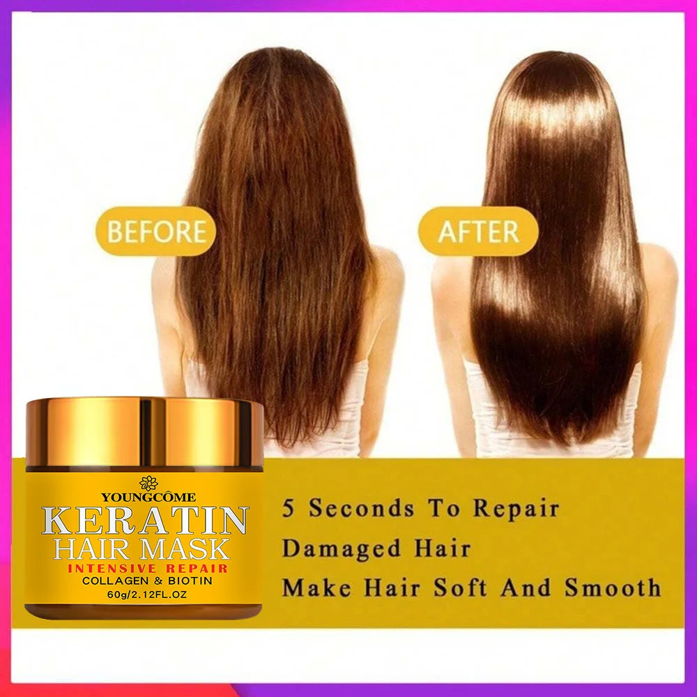 Biotin Collagen Keratin Hair Mask Treatment for Dry Damaged Hair