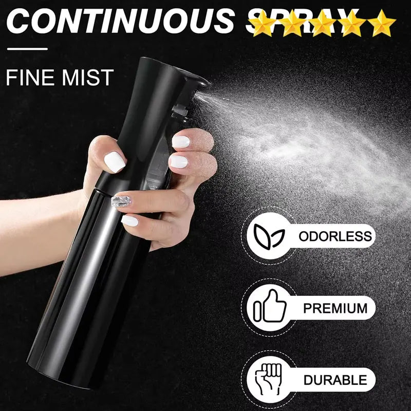 Continuous Hair Spray Bottle High Pressure Water Mist Salon Sprayer