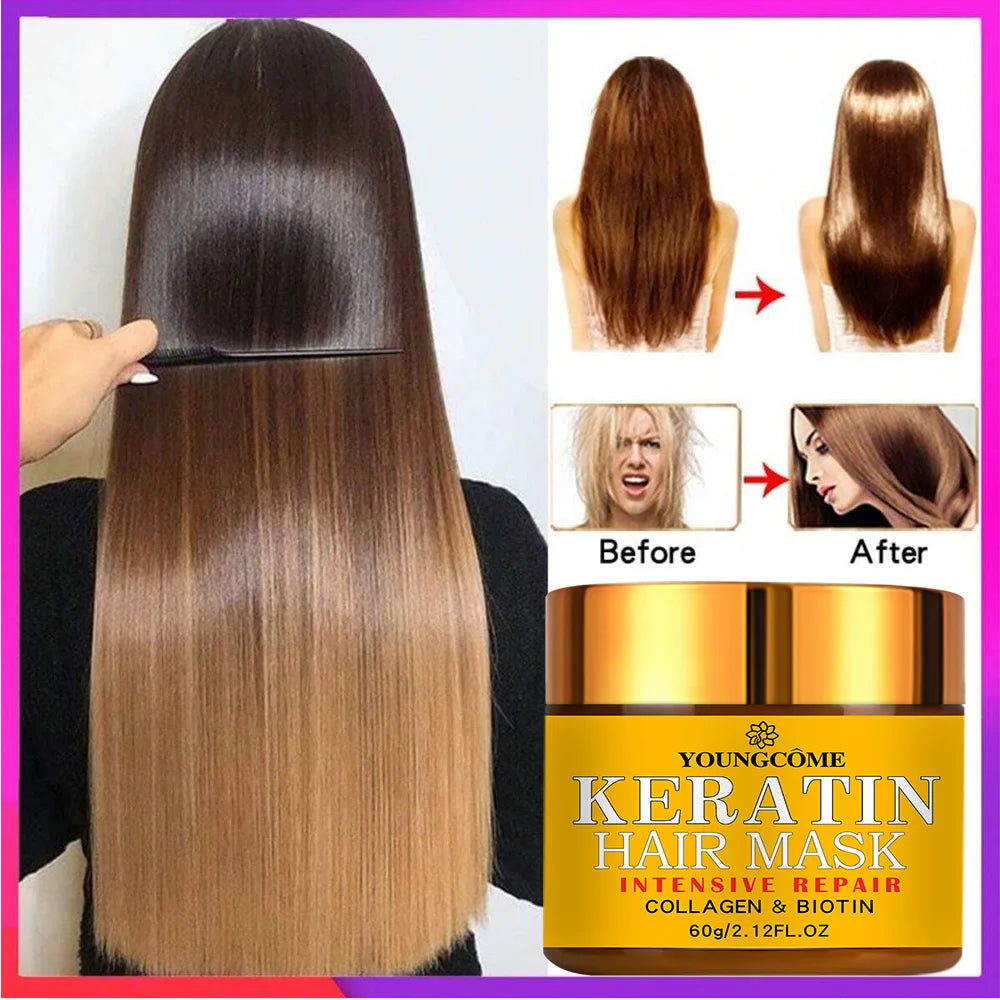 Biotin Collagen Keratin Hair Mask Treatment for Dry Damaged Hair