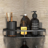 No-Drill Wall-Mount Bathroom Corner Shelf Shower Rack Organizer