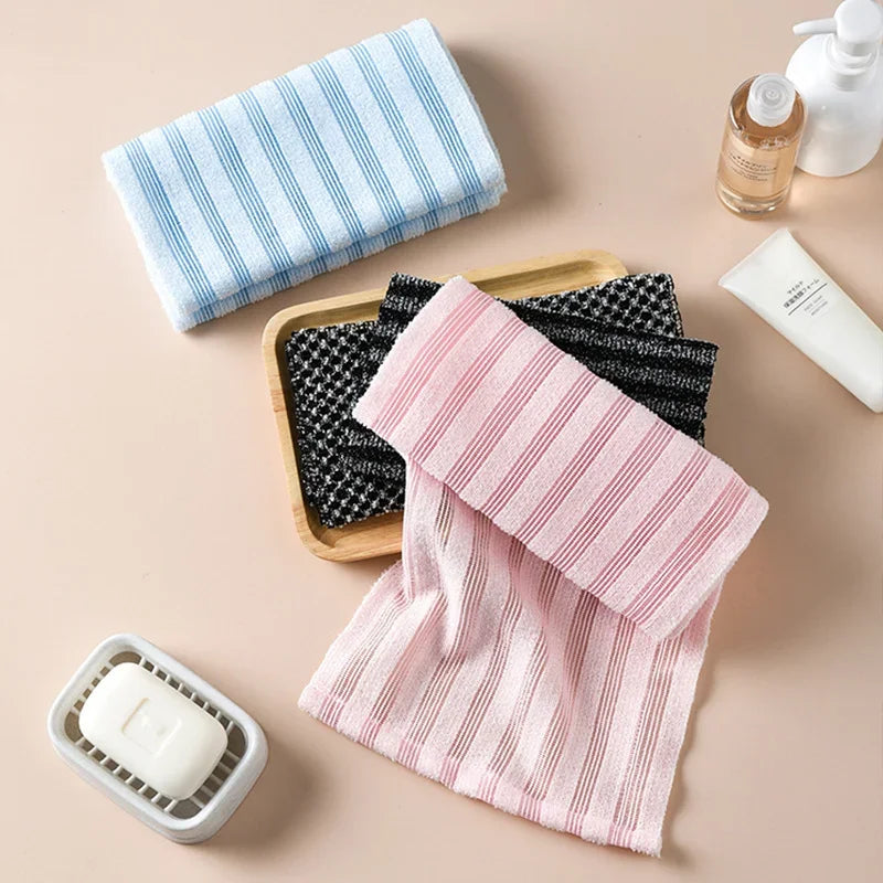 Nylon Exfoliating Bath Washcloth Towel Brush for Body Shower