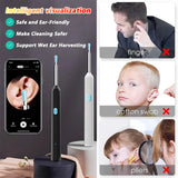 Ear cleaning tool with smartphone app, safe ear cleaning features, and usage scenarios.