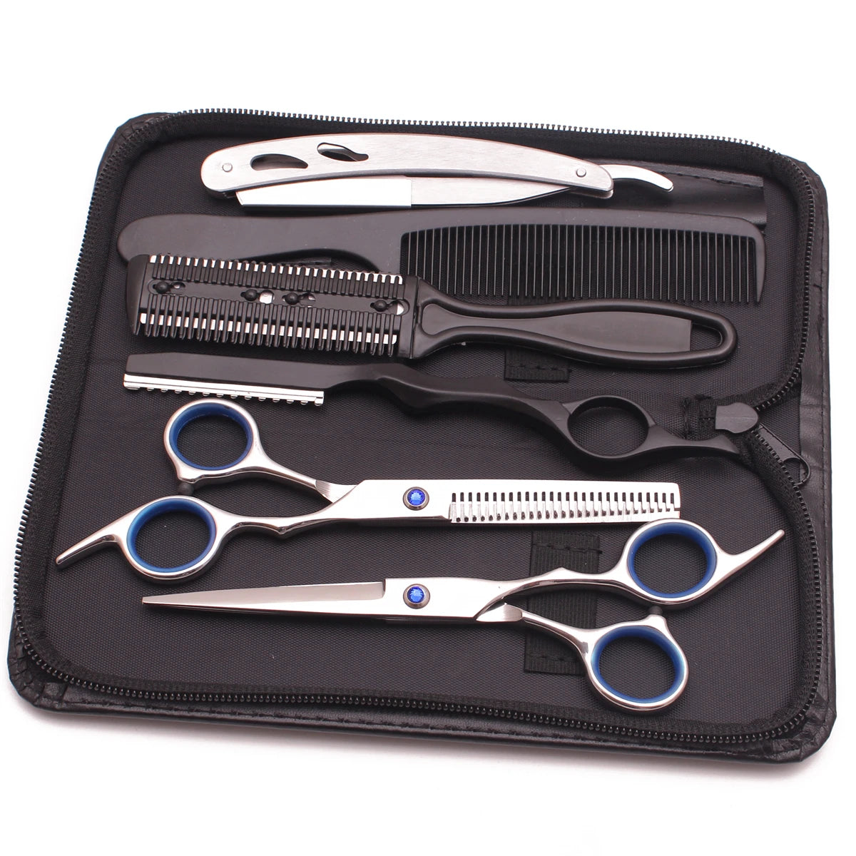 Stainless Hair Cutting Scissors & Set Styling Tool