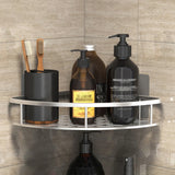 No-Drill Wall-Mount Bathroom Corner Shelf Shower Rack Organizer