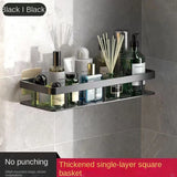 No-Drill Wall-Mount Bathroom Corner Shelf Shower Rack Organizer