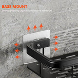 No-Drill Wall-Mount Bathroom Corner Shelf Shower Rack Organizer