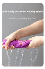 4PCS Coral Velvet Hand Towels Soft Absorbent Kitchen Bathroom Cloths