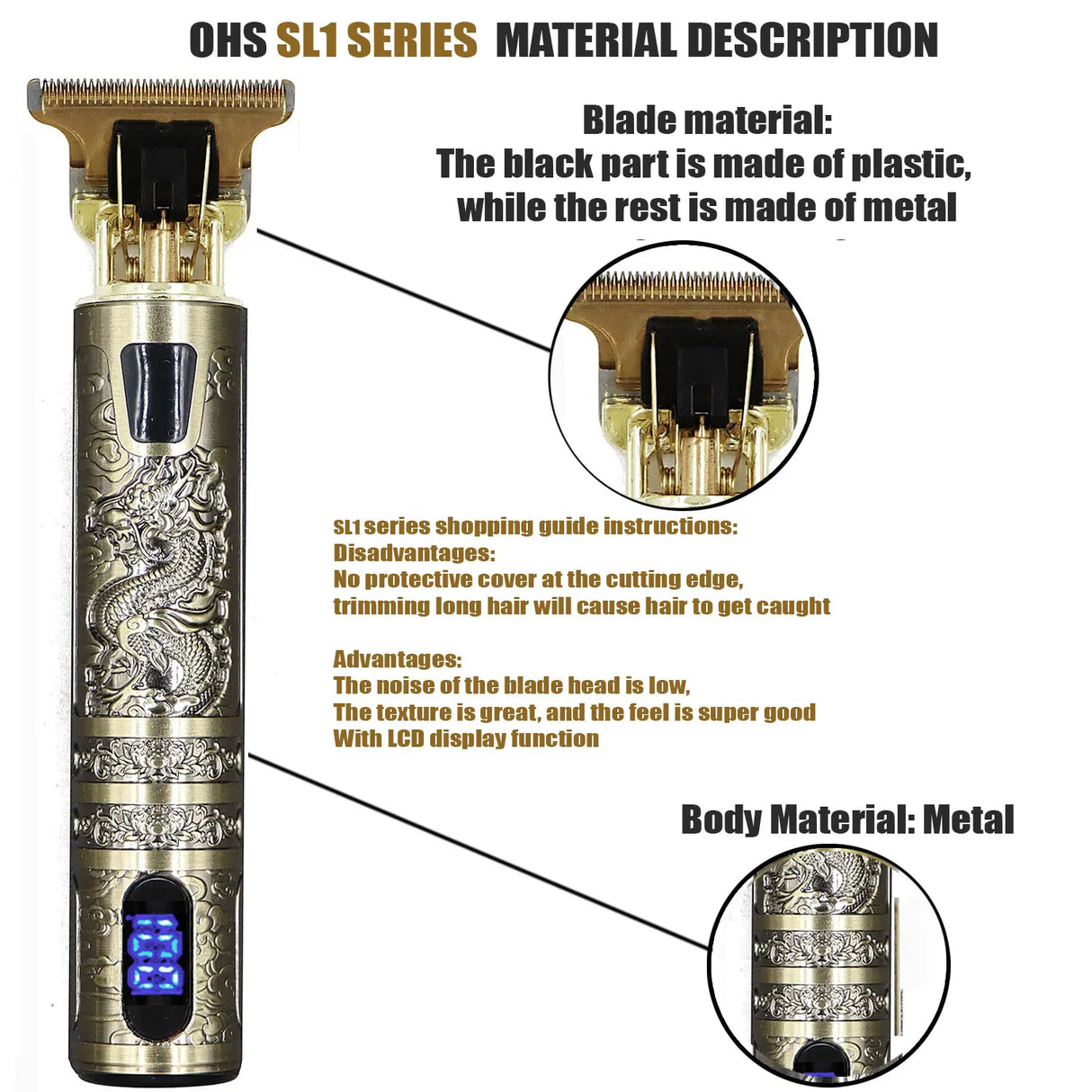 T9 Cordless Electric Hair Trimmer Shaver Barber Razor for Men
