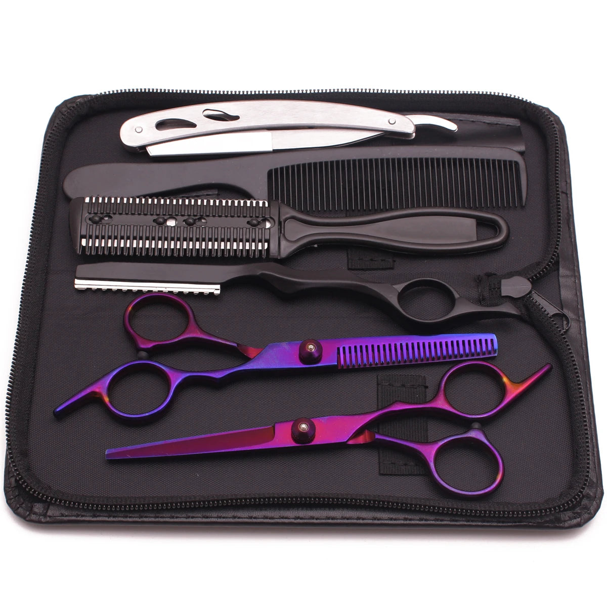 Stainless Hair Cutting Scissors & Set Styling Tool
