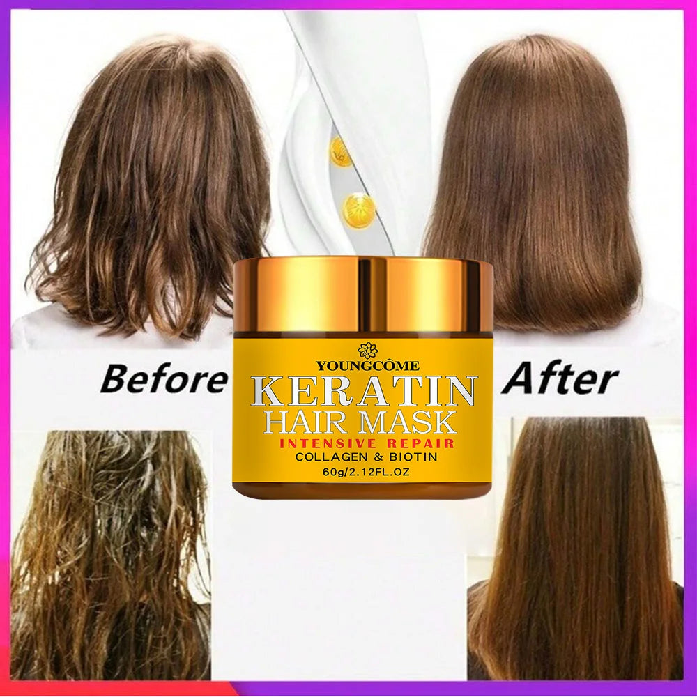 Biotin Collagen Keratin Hair Mask Treatment for Dry Damaged Hair