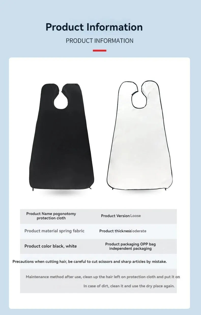 Shaving Beard Bib with Suction Cups for Grooming and Trimming